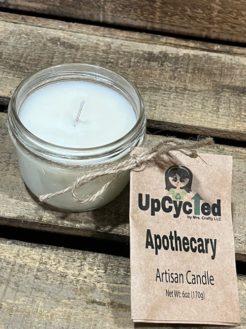Apothecary  Candle - 6 OZ  (Short and Wide Container)