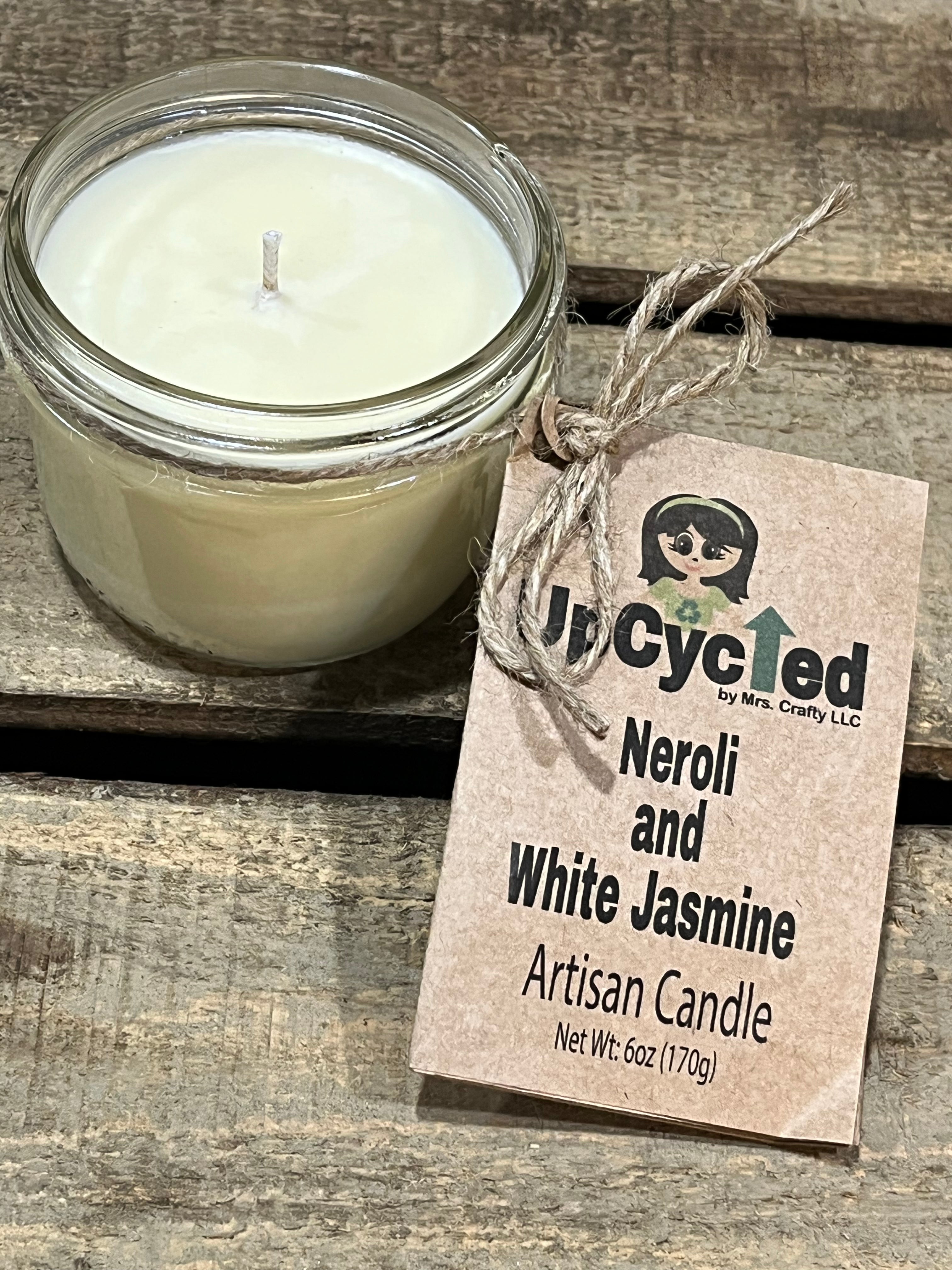 Neroli and White Jasmine Candle - 6 OZ  (short and wide container)