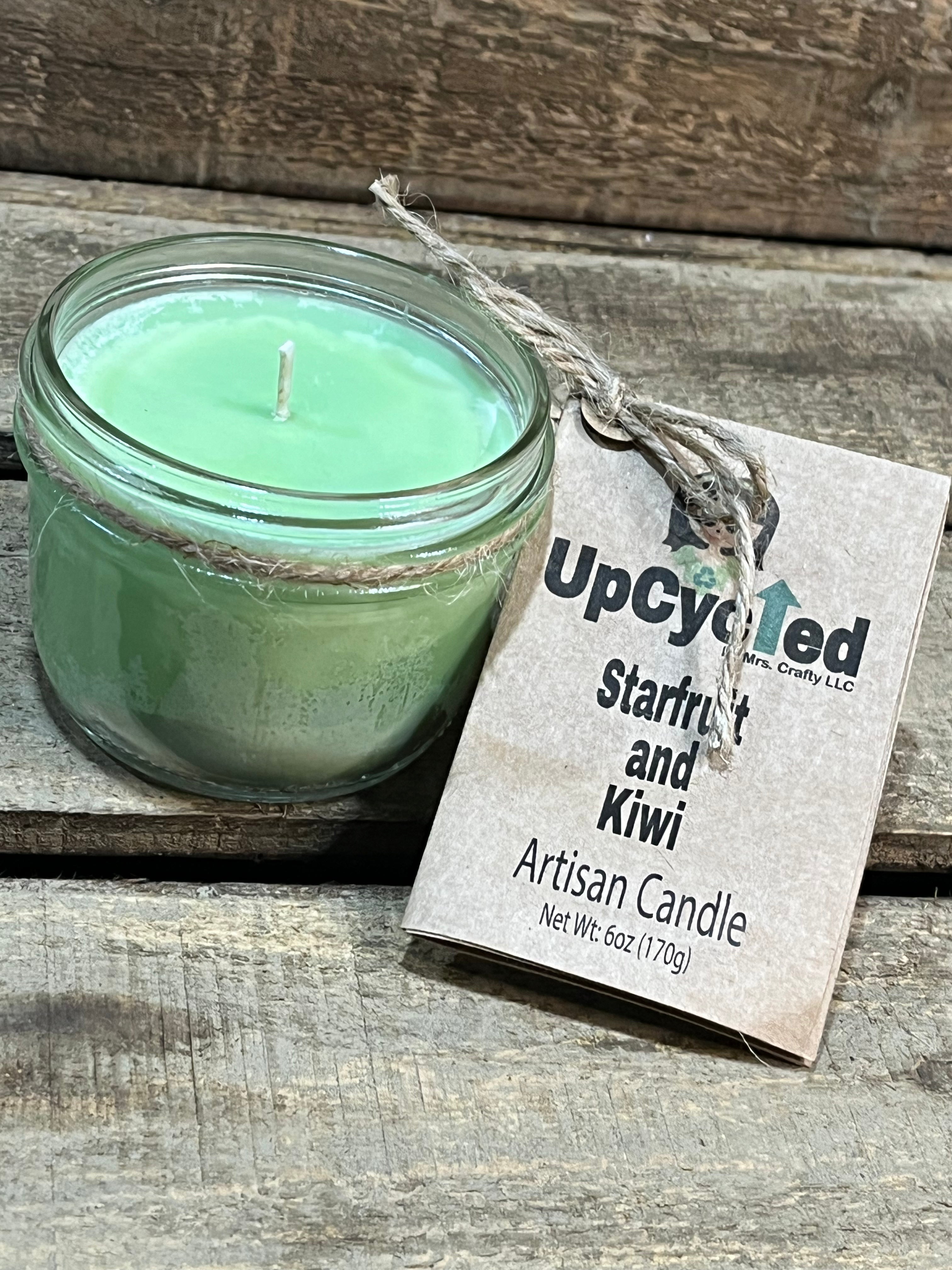Starfruit and Kiwi  Candle - 6 OZ  (short and wide container)
