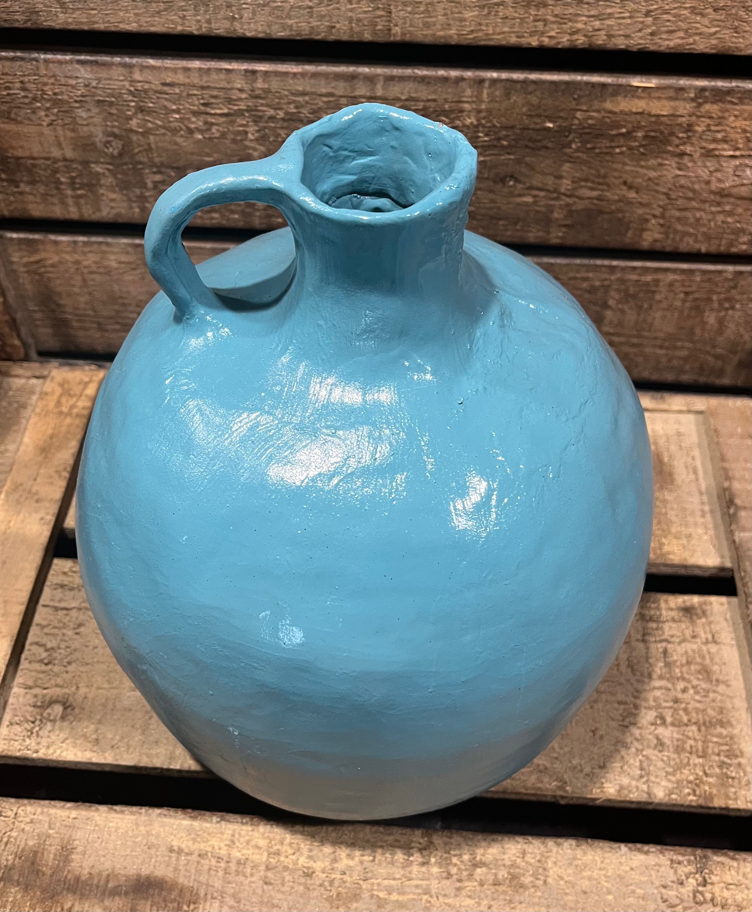 Handmade Light Blue Pottery Jug