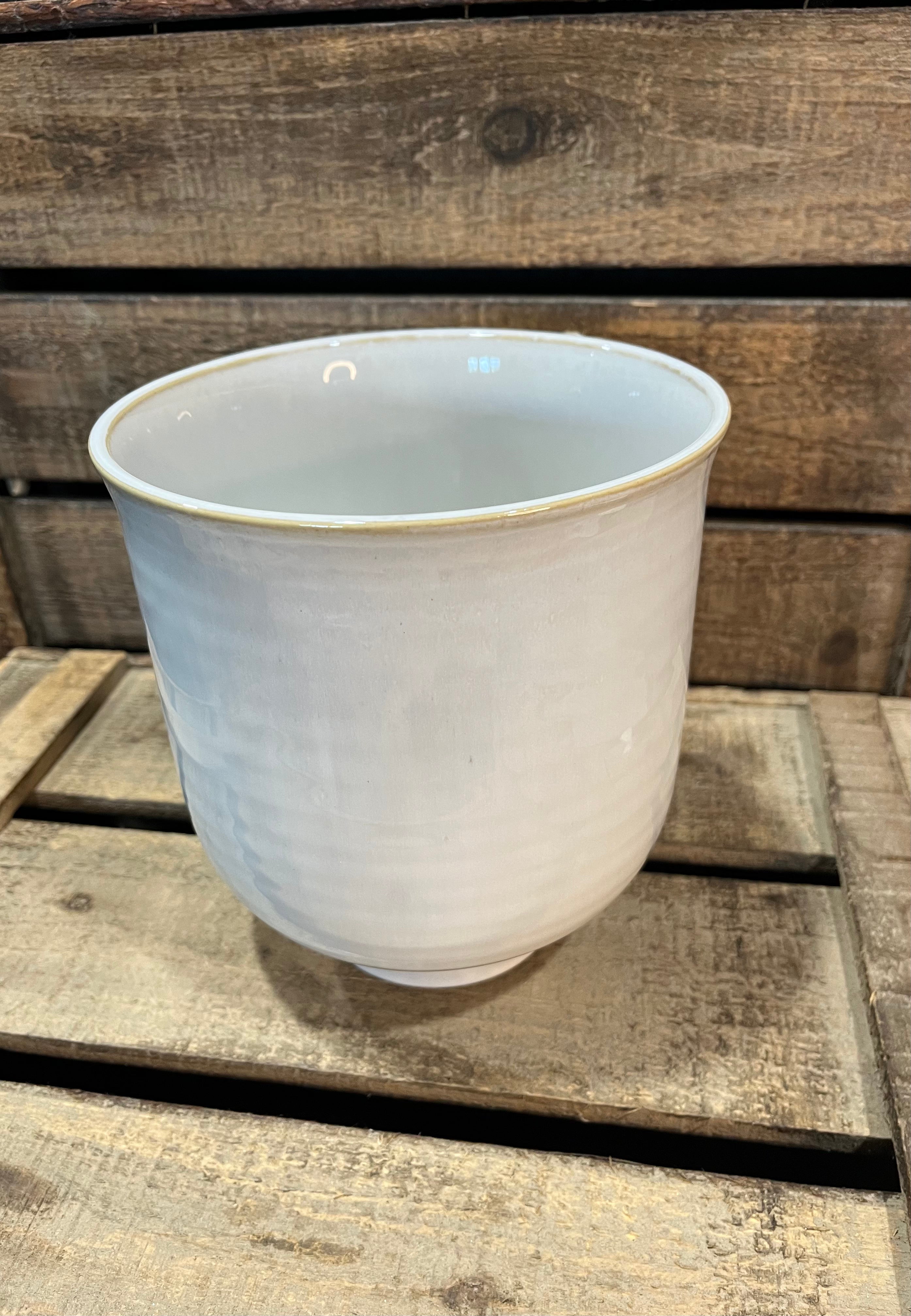 Glazed Ceramic Pedestal Bowl