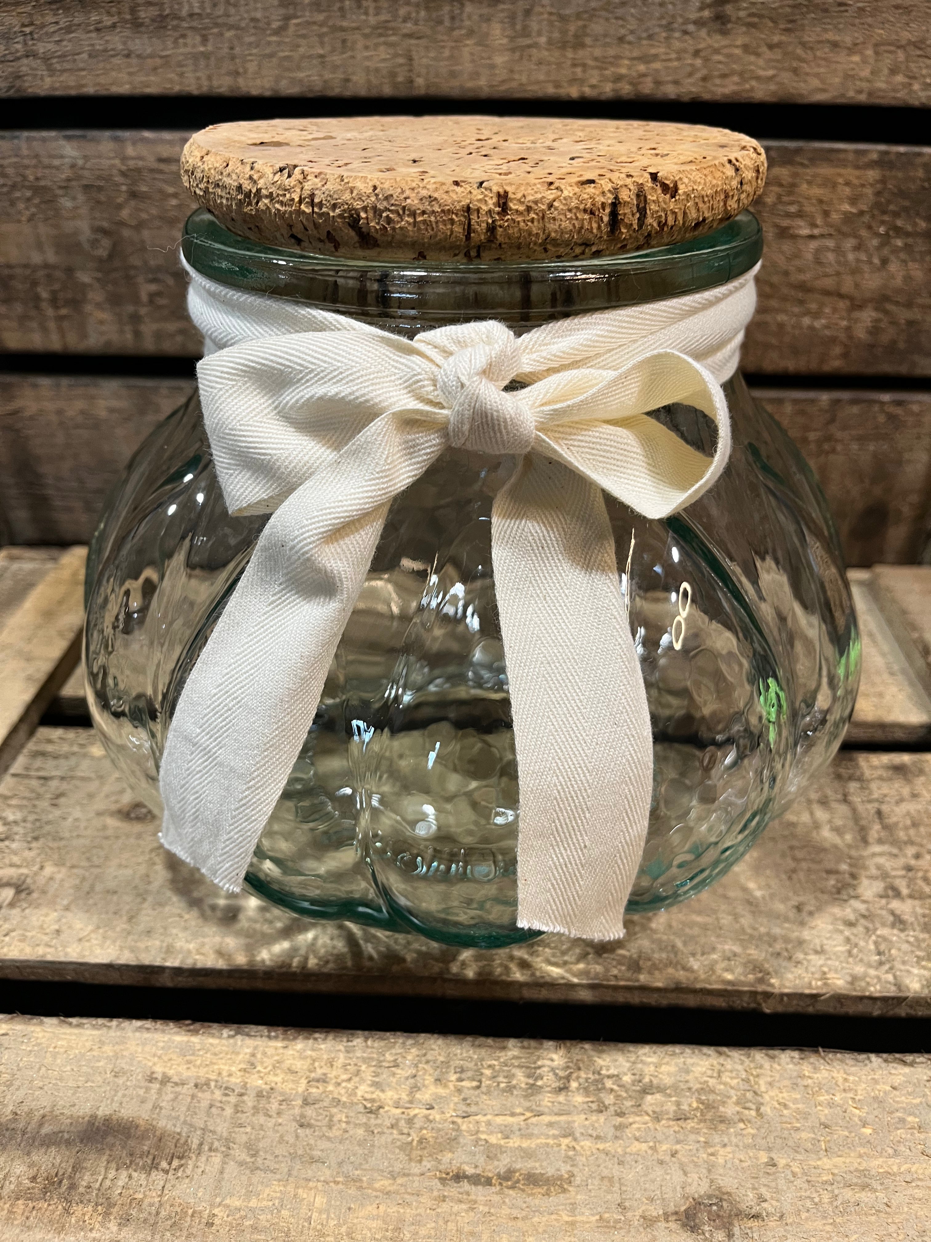 Glass Cookie Jar with Bow