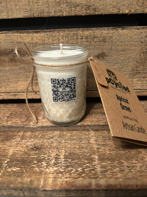 Apricot Grove  6oz, Recycled Clear Jar with Diamond Pattern