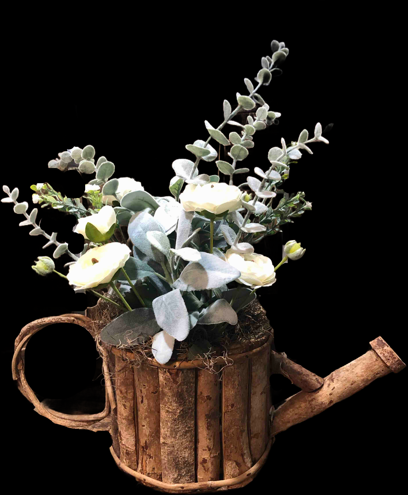 Wooden Watercan Floral Centerpiece