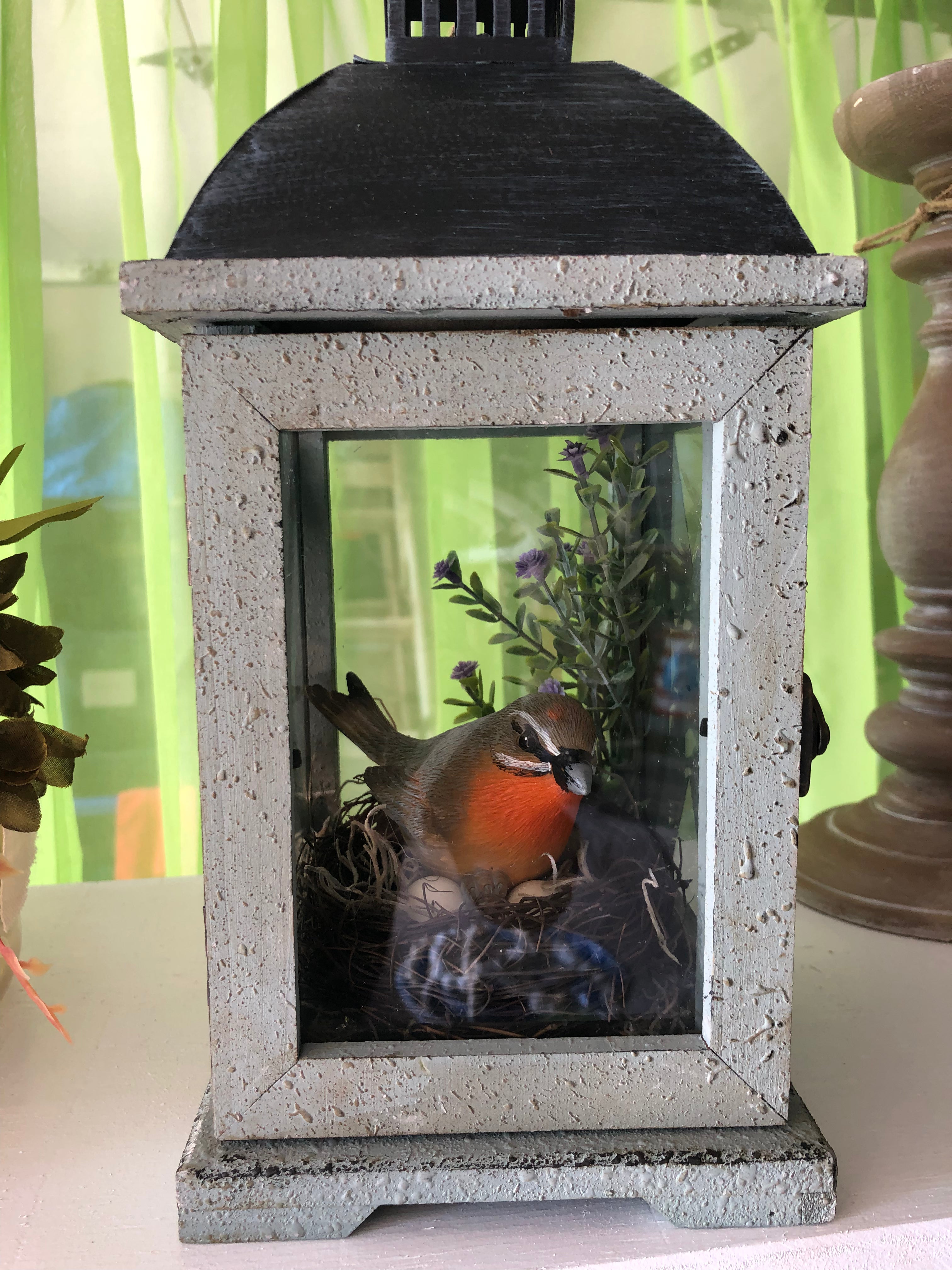 Bird Scene Lantern Decor