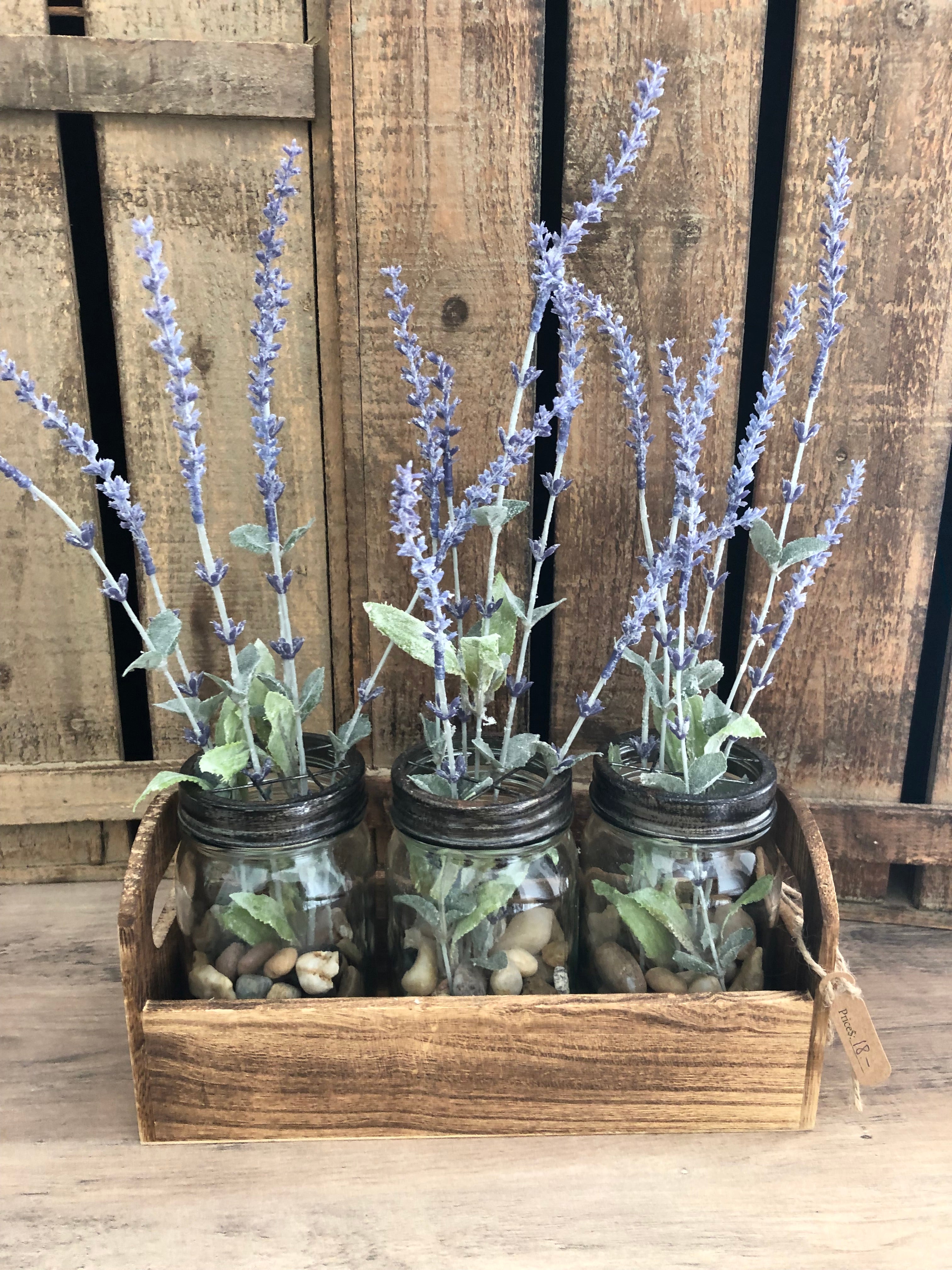 Faux Lavender plant Trio